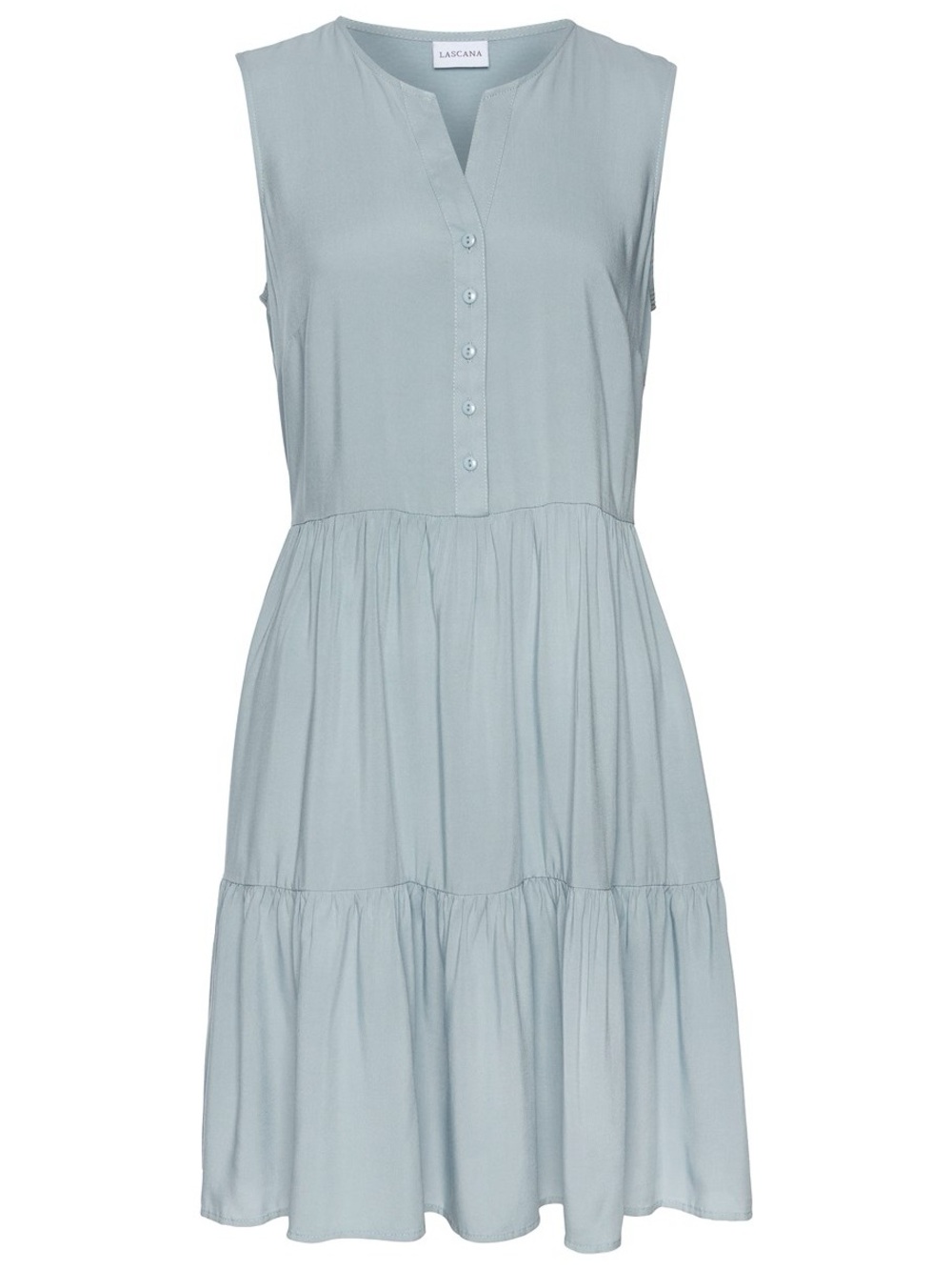 Tiered Midi Dress in White - Picture 3 of 12